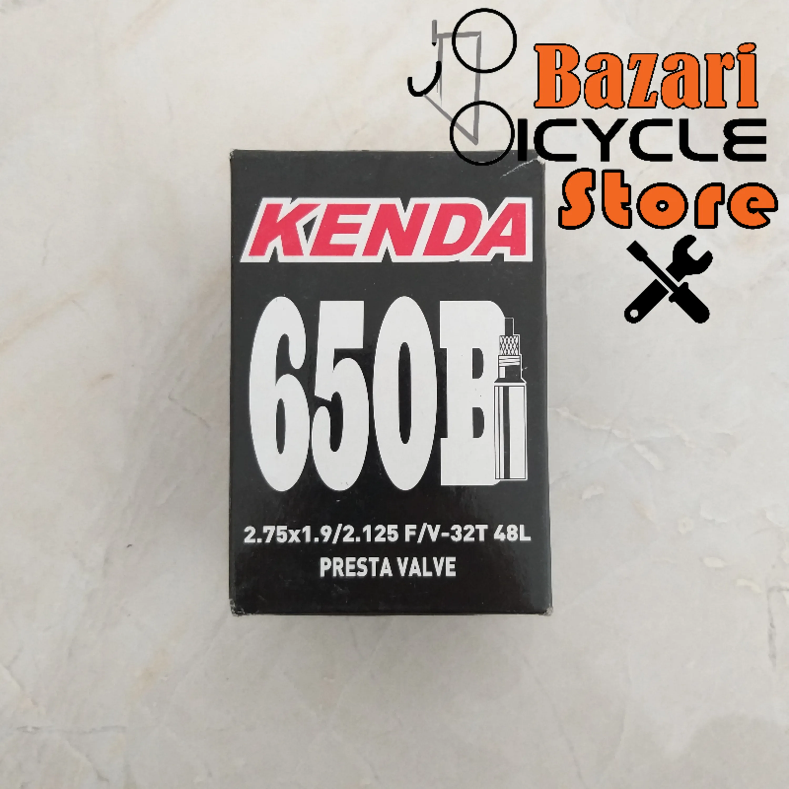 تیوب کندا (KENDA) سایز 27.5X1.95/2.125 والف پرستا